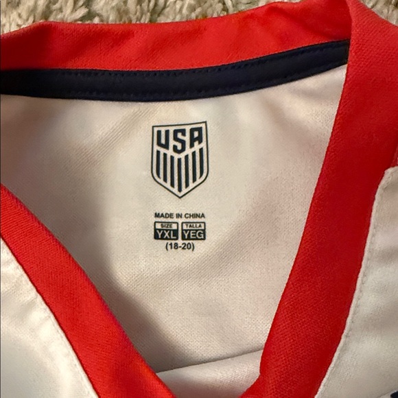 USA youth White and Red soccer jersey; size youth XL - Picture 2 of 6